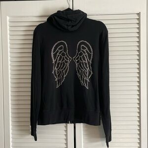 Victorias Secret Supermodel Essentials. Black full zip hoodie. Size large.